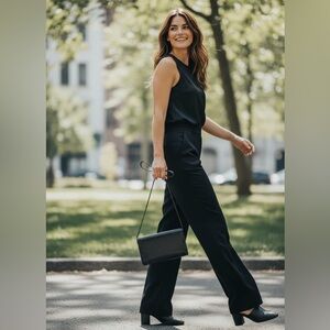 Whitting and Davis large navy blue mesh crossbody bag